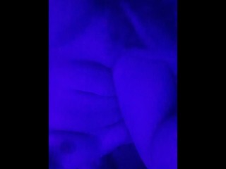 Perky tits glow in the dark