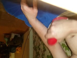 Piss in my shorts & cum in pissed socks