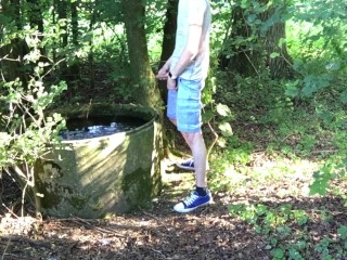 pissing in a public water tank