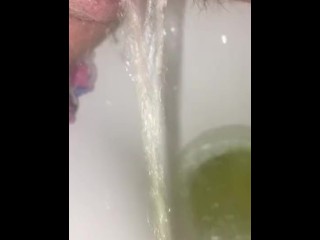 Pissing in the toilet