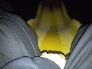 Pissing on the park's slide