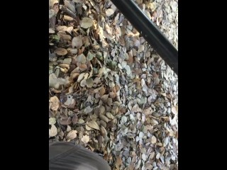 Pissing outdoors