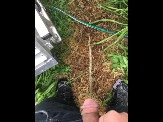 Pissing outside