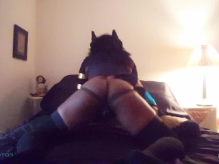 Playing with My Big Black Anubian Ass