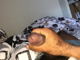Playing with my hairy dick