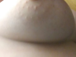 Playing with my pink nipples