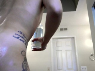 Pouring oil over my big ass
