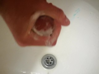 POV Masturbation In School Toilet And Cumshot - Playing With My Hot Dick