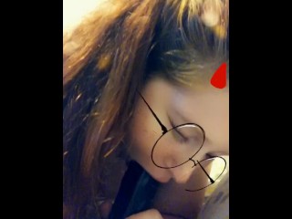 Practicing my head on my BBC dildo