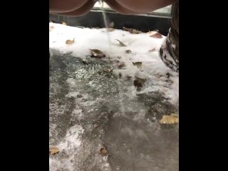 Public Pissing In The Snow