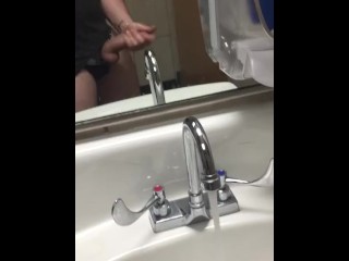 Public Restroom Hung Cock Jerk