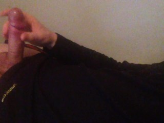 Rubbing cum all over my shirt! Cum control!