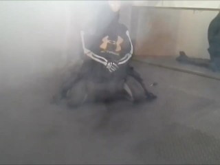 skeleton wearing a wetsuit