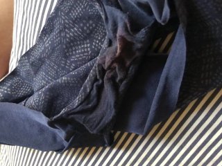 Sniffing Her Dirty Panties with Cum Shot