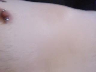 Soaked with My Own Transwoman Cum All Over My Stomach and Hand