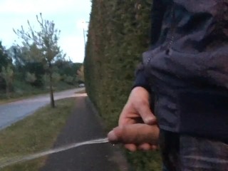 sometimes it is risky to pull out your dick and piss