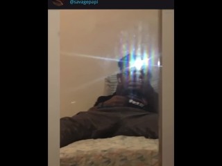 Straight guy playing with his black big cock