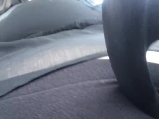 Stuffed ssbbw jiggling while driving