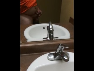 Taking care of morning wood after I get to work