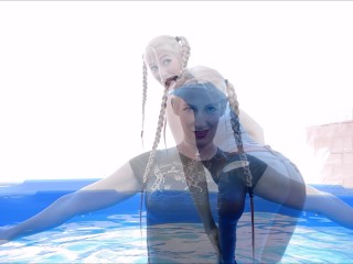 Teaser: Wet Jeans Wet Tshirt in Pool