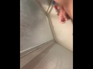 Teen cumming in the shower