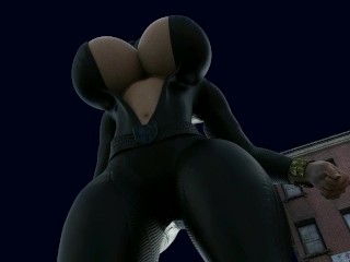 The heist (catwoman giantess growth)