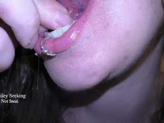 Tongue Web Piercing Cleaning