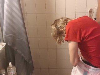 trying to put as many diapers on as possible