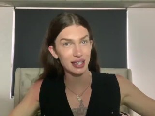 TS Slut get's fucked in the ass by model with big cock after sucking dick