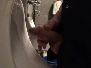 Urinal cumshot