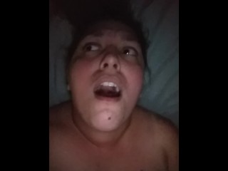 Watch Thick girl's cumming face as she orgasms after playing with her pussy