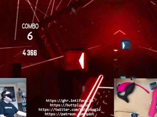 With qDot - Intiface Game Haptics Router Demo (Butt Saber)
