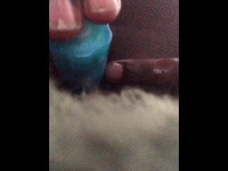 YOUNG EBONY MAKES HIS ASS CREAM WITH GF’s RABBIT  [SOLO ANAL PLAY]