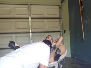 Young insurance adjuster get her pussy licked by the house owner ......
